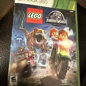 LEGO Jurassic World Xbox 360 Game - Green and Blue Cover